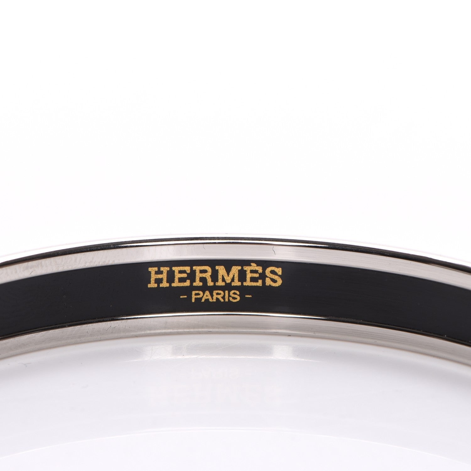Hermes Enamel Printed Narrow Caleche Bracelet 65 Yellow 3 of 5