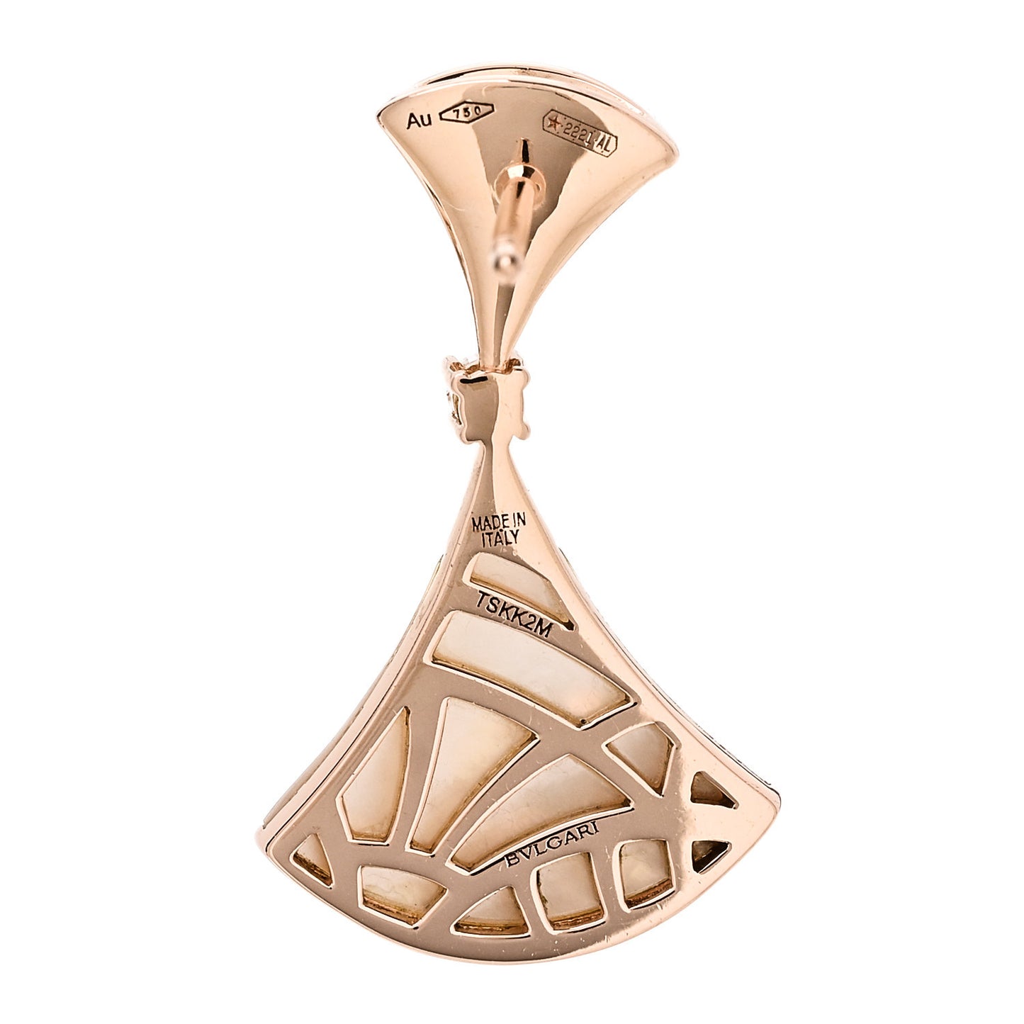 18K Rose Gold Diamond Mother of Pearl Divas' Dream Earrings