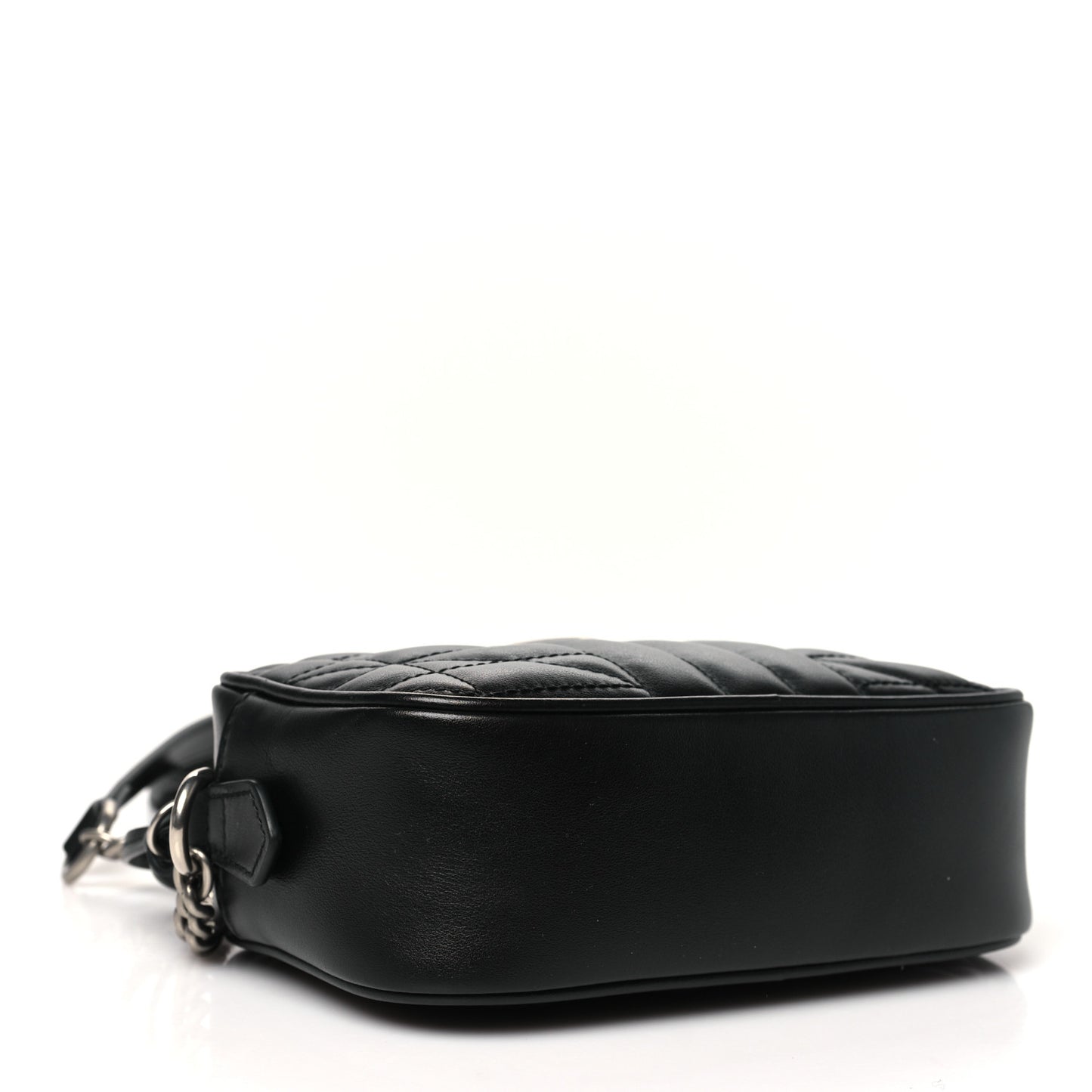 Calfskin Matelasse Aria Mini GG Marmont Chain Shoulder Bag Black