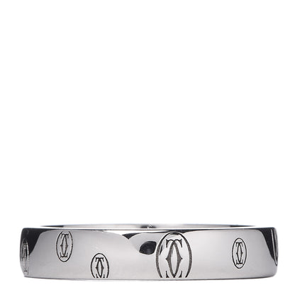 Cartier 18K White Gold 4mm Happy Birthday Band Ring 55 7.25 3 of 4