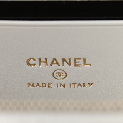 Chanel Shiny Caviar Quilted Pick Me Up Vanity Case White 6 of 12