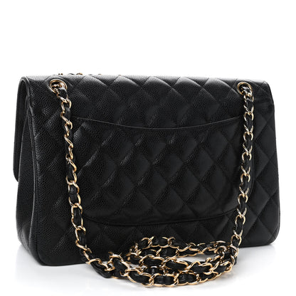 Chanel Caviar Quilted Jumbo Double Flap Black 2 of 4