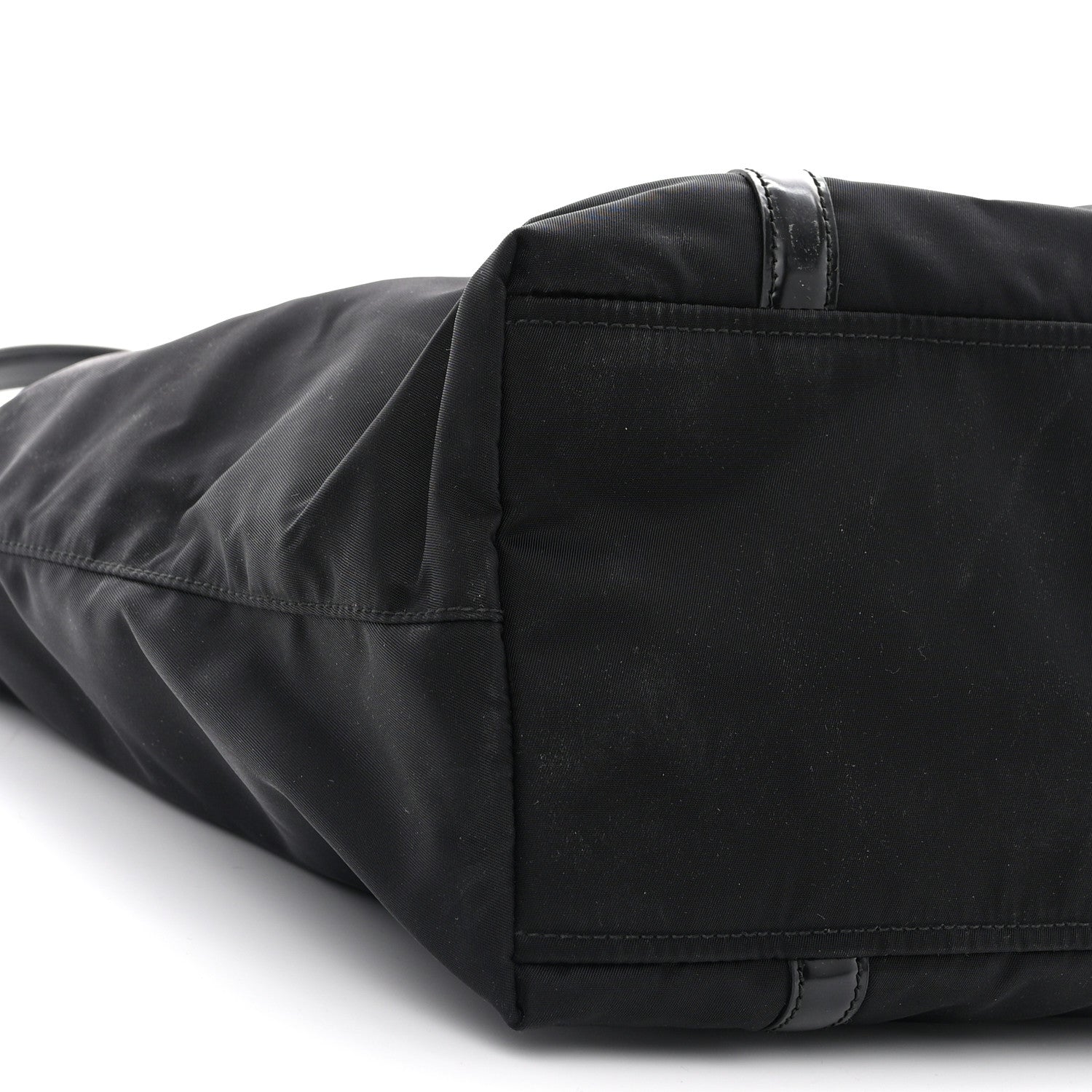 Prada Tessuto Nylon Calfskin Shopping Tote Black 9 of 11