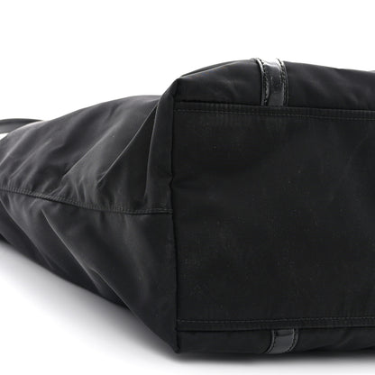 Prada Tessuto Nylon Calfskin Shopping Tote Black 9 of 11