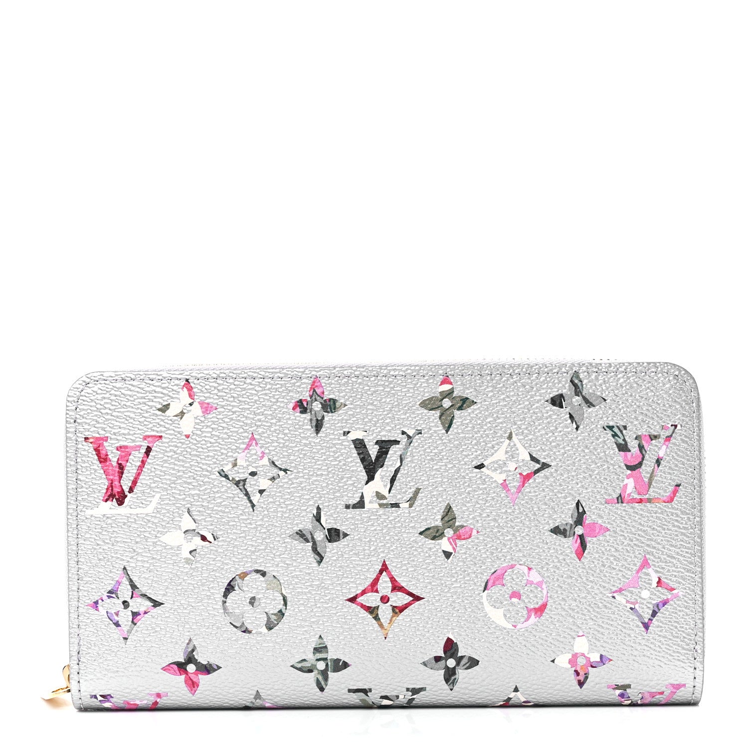 Louis Vuitton Metallic Monogram LV Garden Zippy Wallet Silver 1 of 11