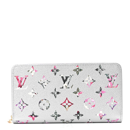 Louis Vuitton Metallic Monogram LV Garden Zippy Wallet Silver 1 of 11