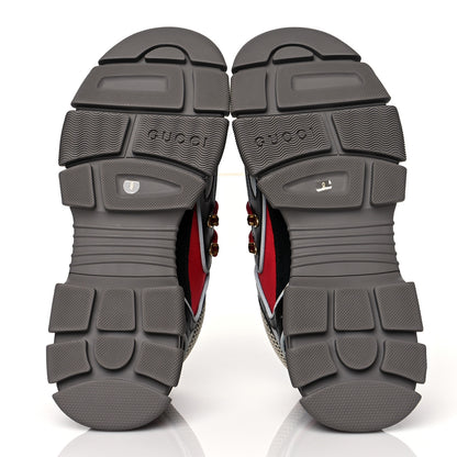 Gucci X SEGA Nylon Suede Calfskin Mens Flashtrek Sneakers 8 Black Red 5 of 8