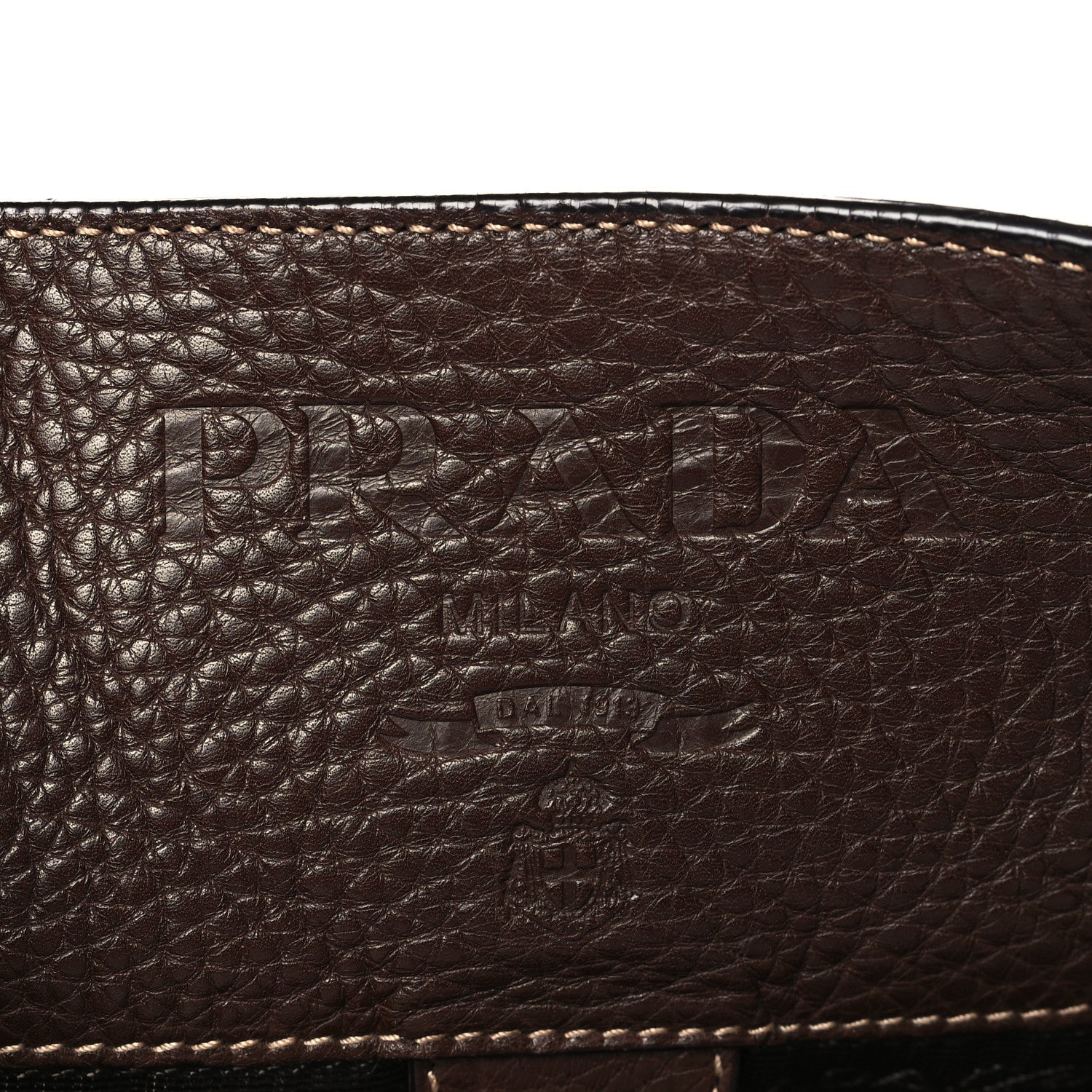 Prada Vitello Daino Rope Knotted Hobo Brown 6 of 8