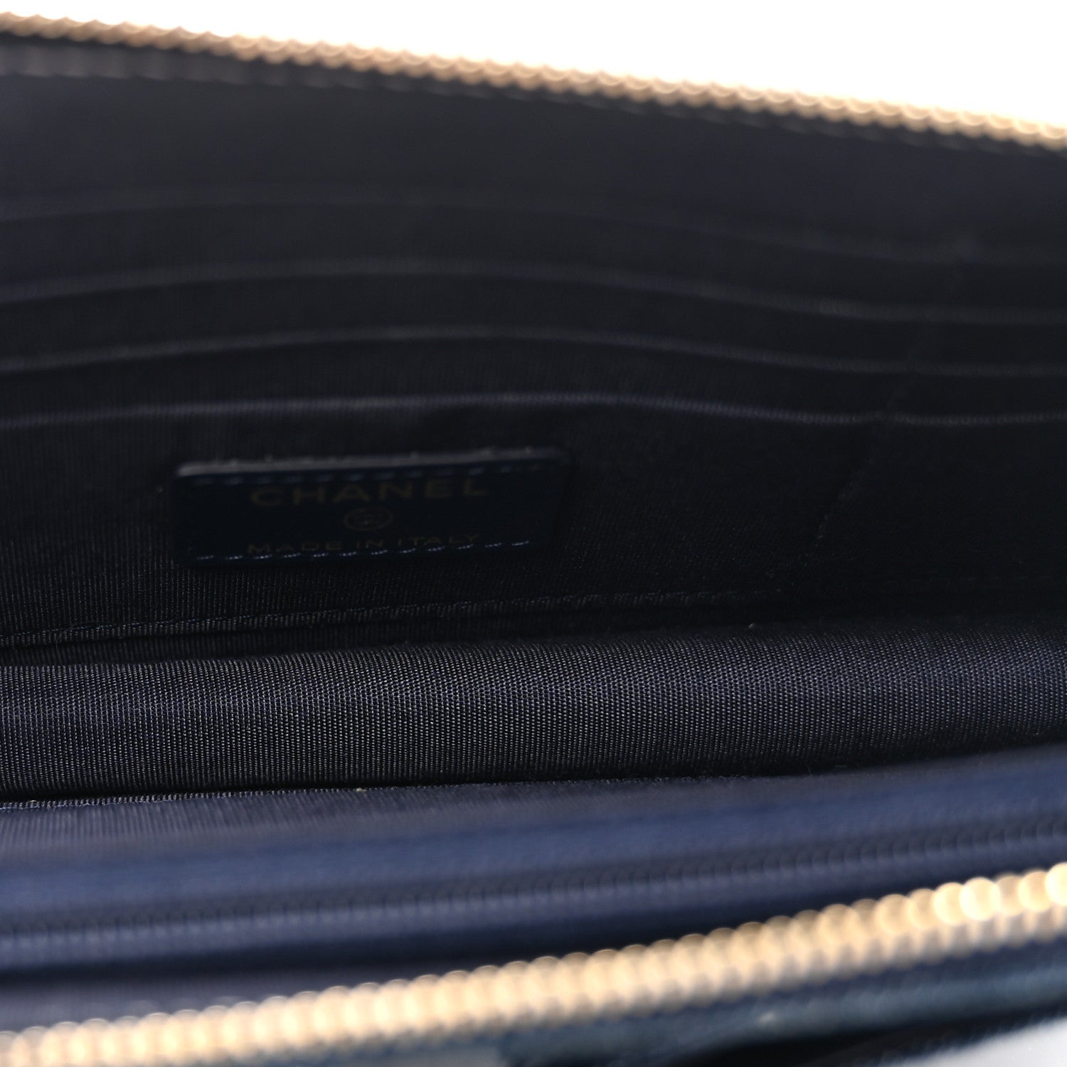Chanel Denim Quilted Zipped Wristlet Clutch Blue 5 of 8