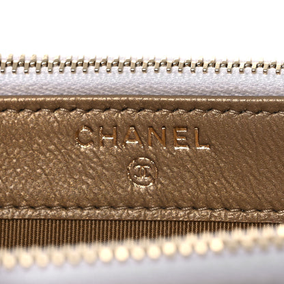 Chanel Goatskin Stitched Small Chic Pearls Clutch With Chain  White 6 of 13