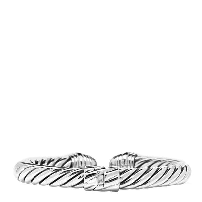 David Yurman Sterling Silver Diamond 8.5mm Cable Classics Bracelet 3 of 4