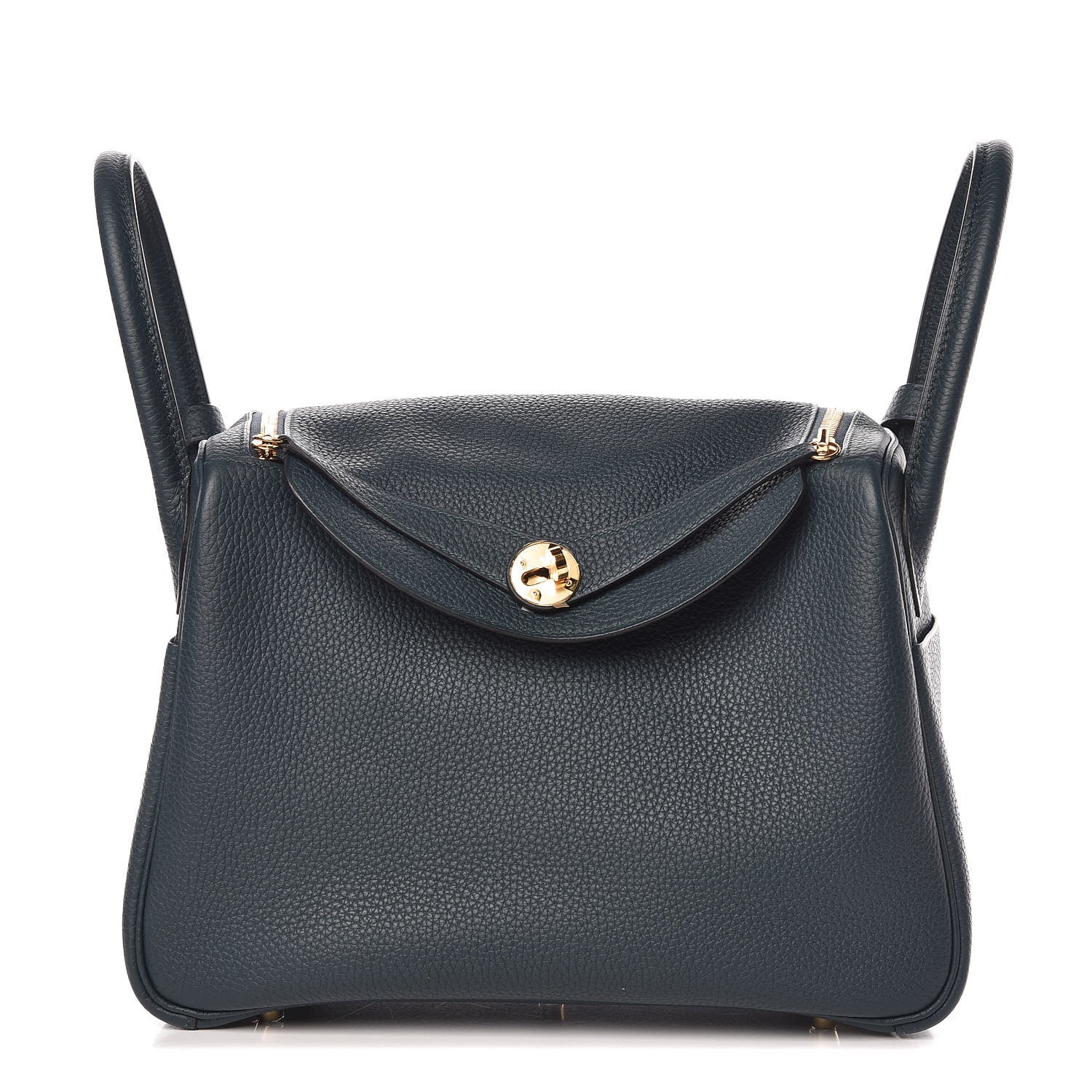 Hermes Taurillon Clemence Lindy 30 Vert Cypress 1 of 10