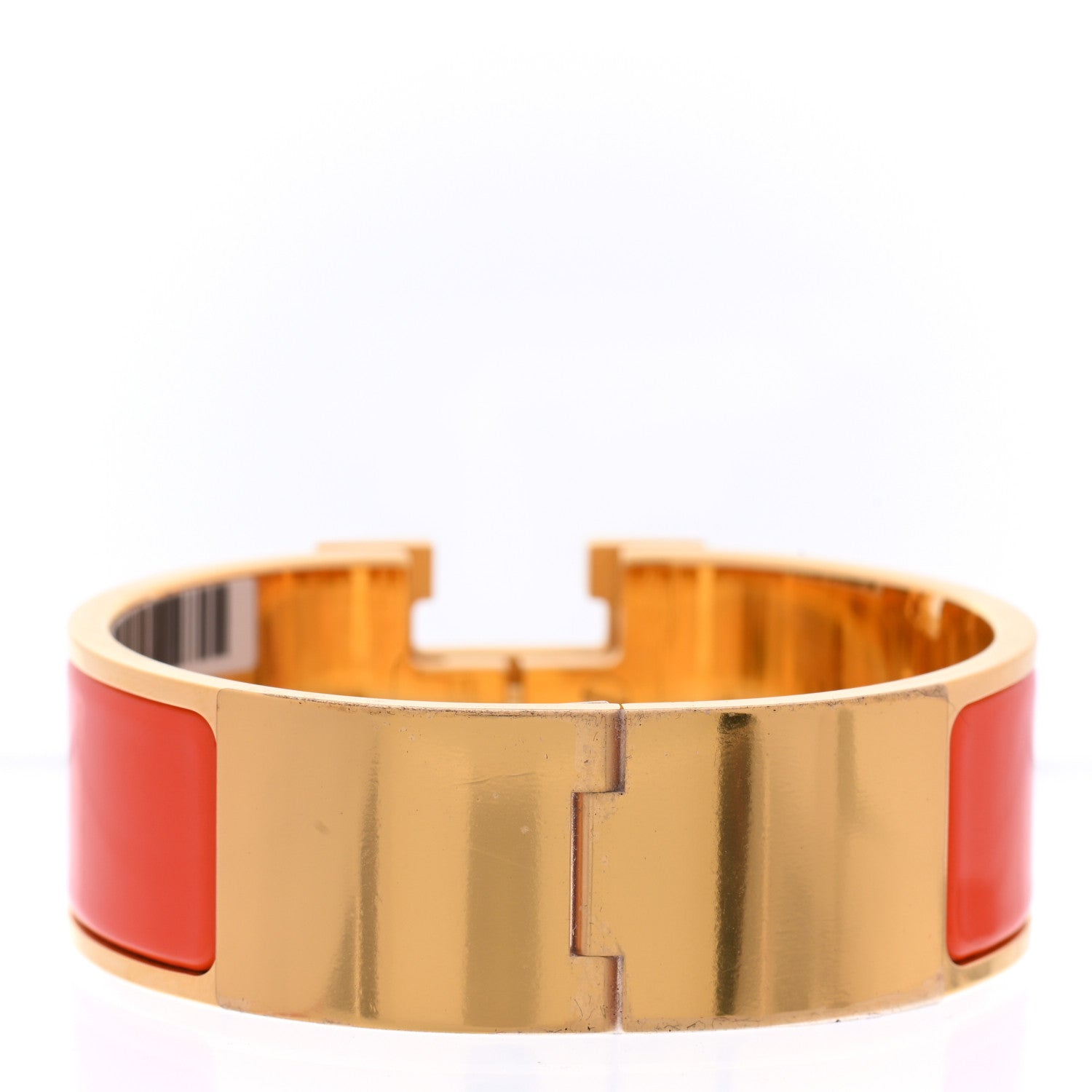 Hermes Enamel Wide Clic Clac H Bracelet PM Orange 3 of 5