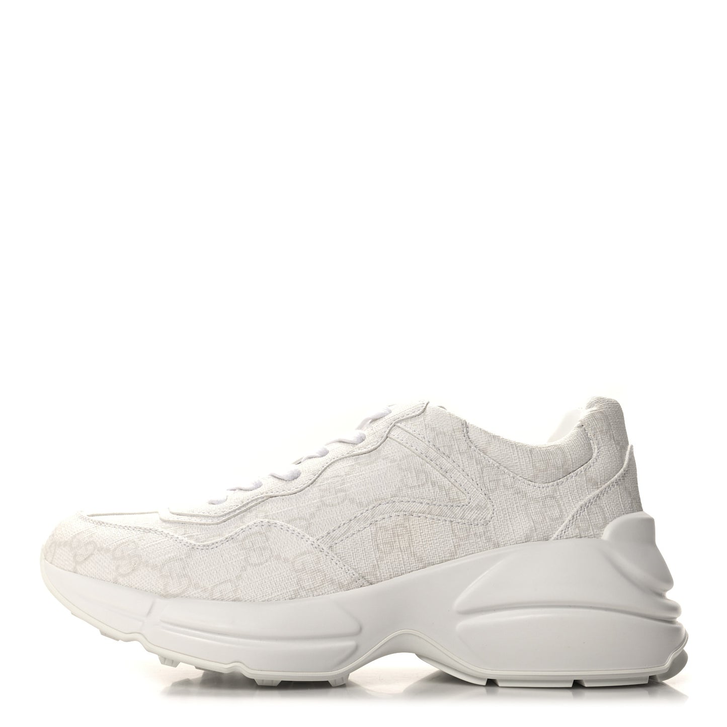 GG Supreme Monogram Womens Rhyton Sneakers 36.5 White