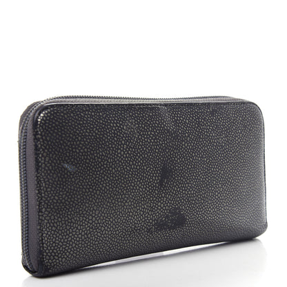 Chanel Metallic Calfskin Large Timeless CC Zip Around Wallet Argent Fonce 3 of 11