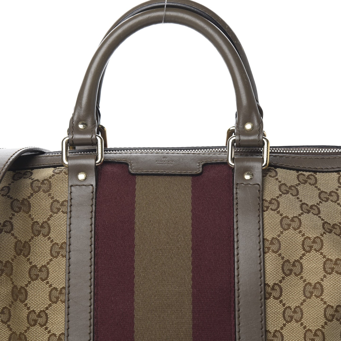 Monogram Vintage Web Medium Boston Maple Brown