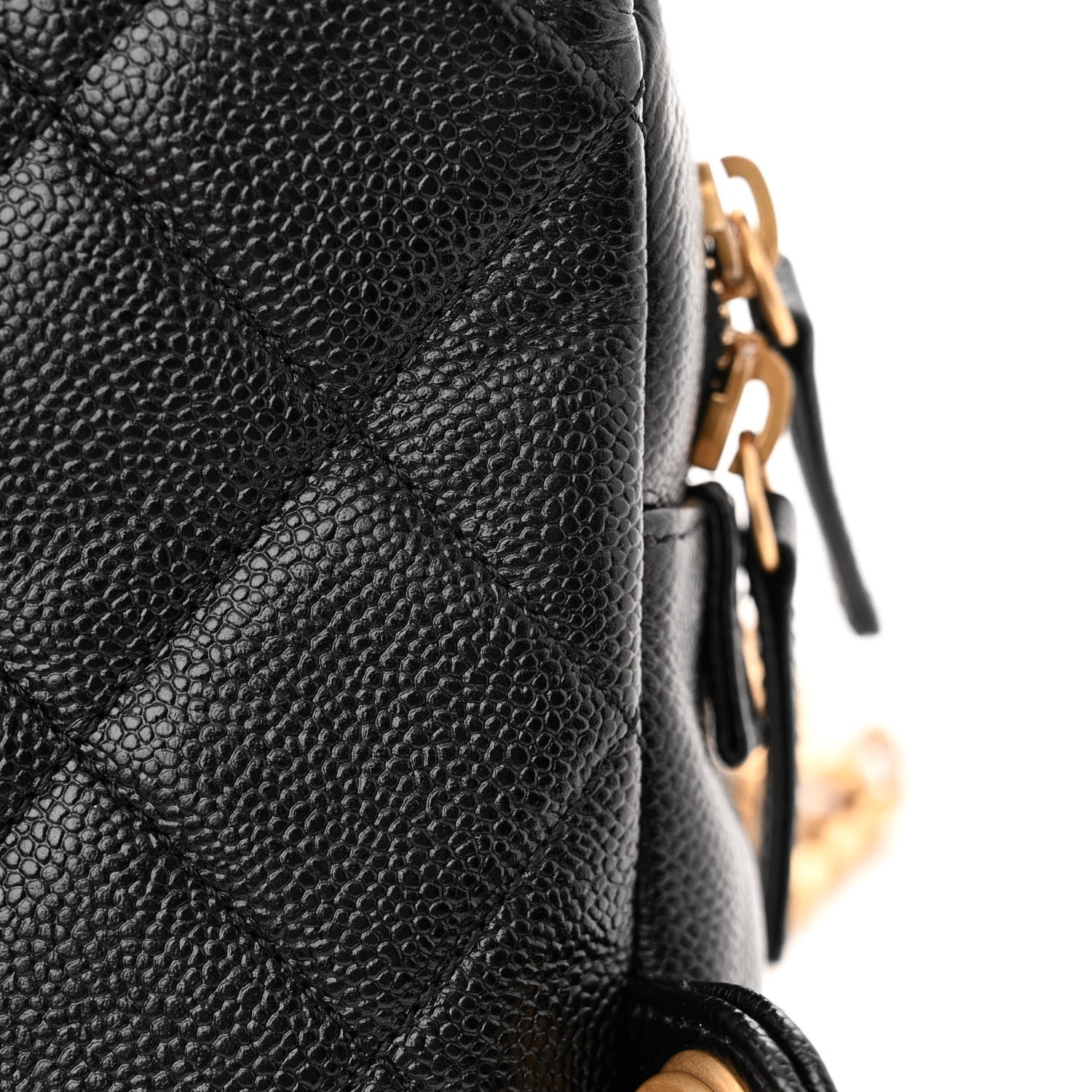 Chanel Shiny Caviar Quilted Chain Melody Backpack Black 11 of 11