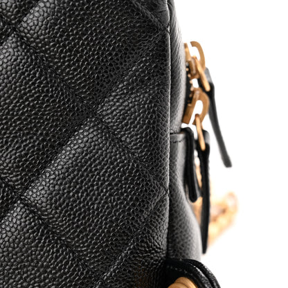 Chanel Shiny Caviar Quilted Chain Melody Backpack Black 11 of 11