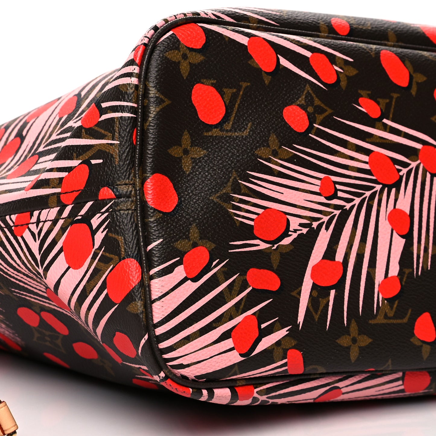 Monogram Jungle Dots Neo Neverfull MM Sugar Pink Poppy