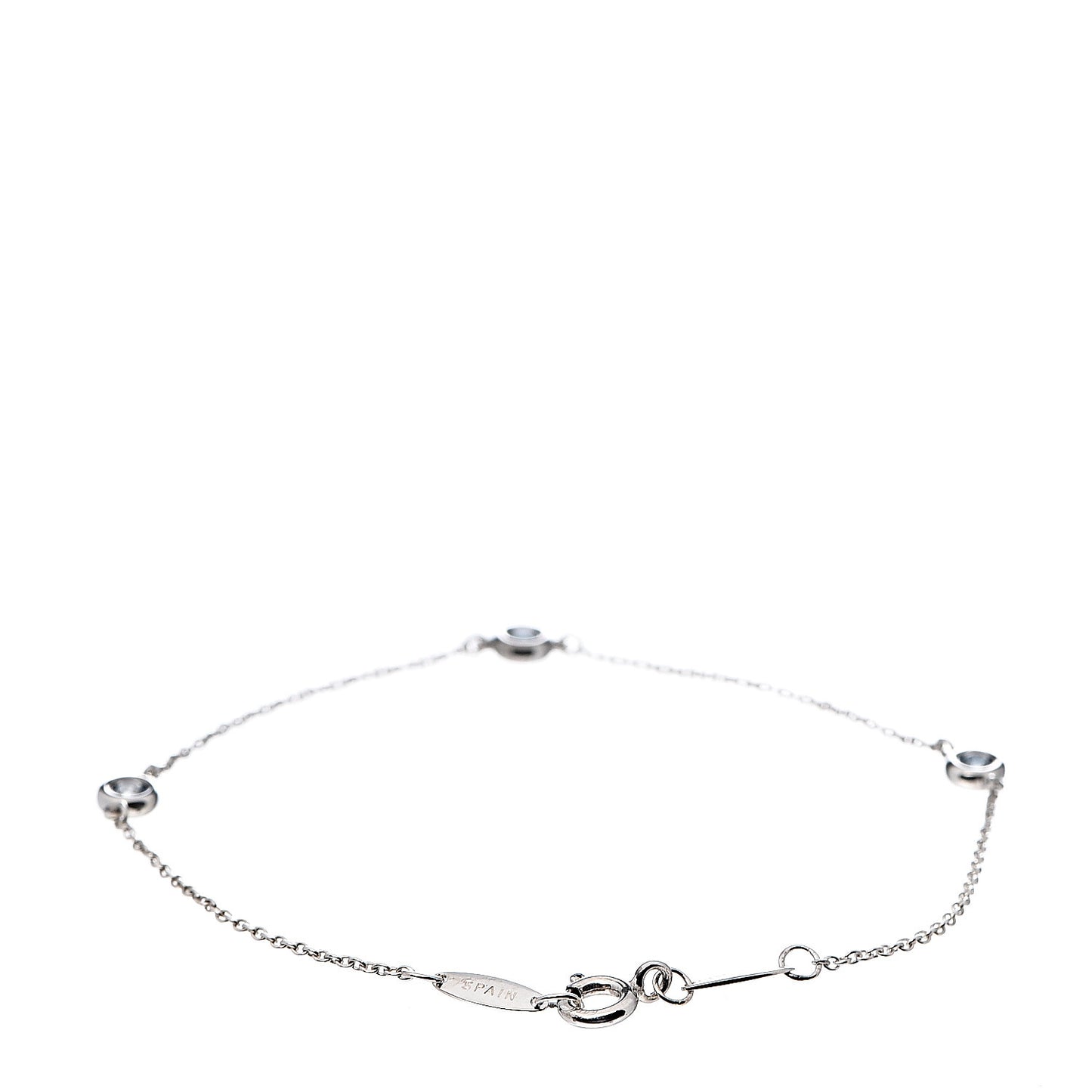 Sterling Silver Aquamarine Elsa Peretti Color By The Yard 3 Station Bracelet
