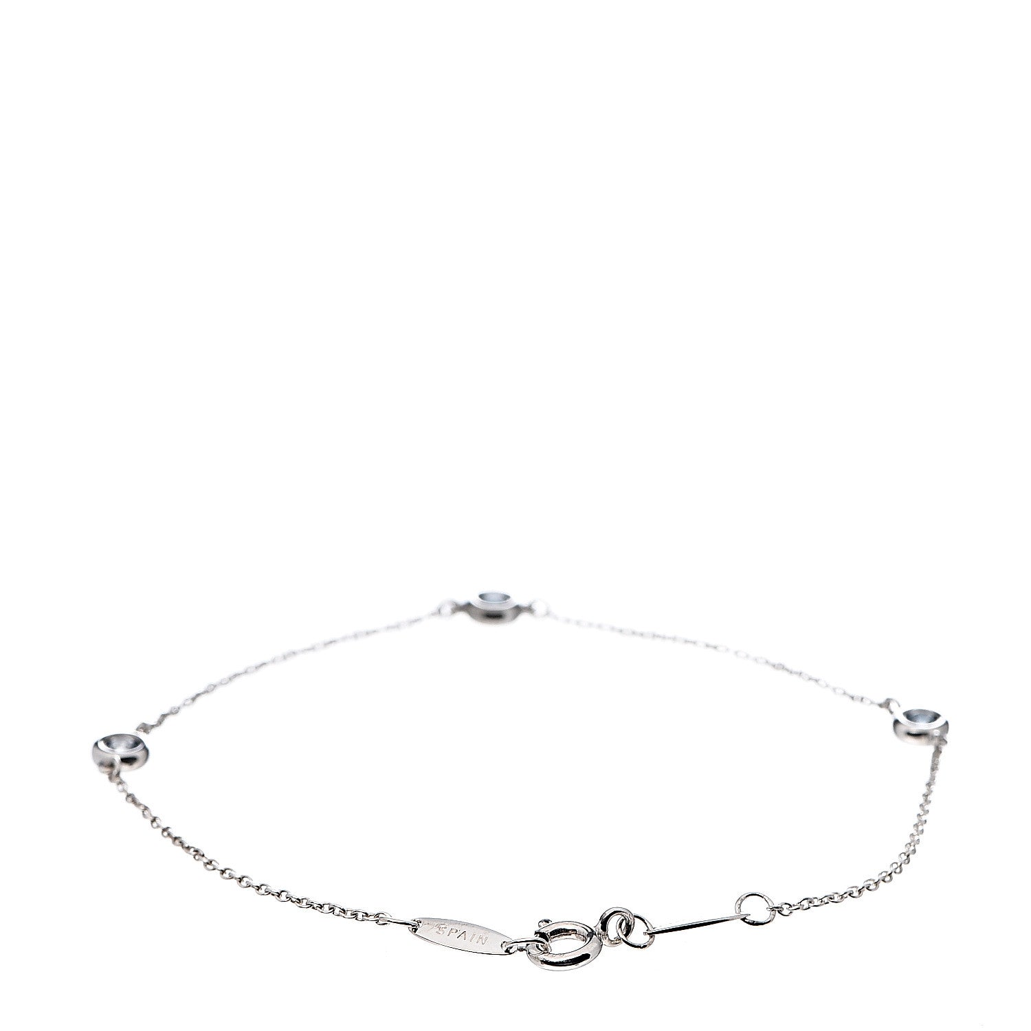 Tiffany Sterling Silver Aquamarine Elsa Peretti Color By The Yard 3 Station Bracelet 3 of 6