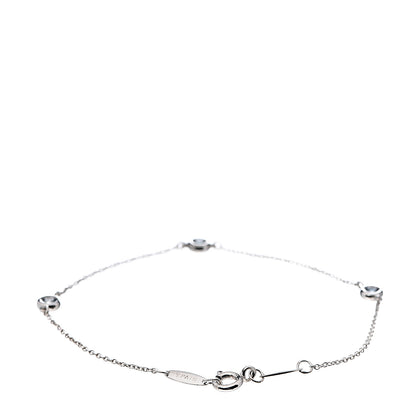 Tiffany Sterling Silver Aquamarine Elsa Peretti Color By The Yard 3 Station Bracelet 3 of 6