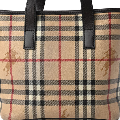 Burberry Haymarket Check Small Tote Chocolate 11 of 11