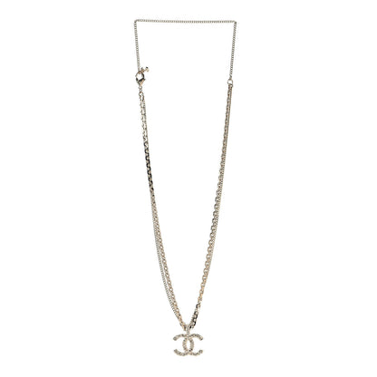 Chanel Crystal CC Multi Strand Chain Necklace Gold 2 of 4