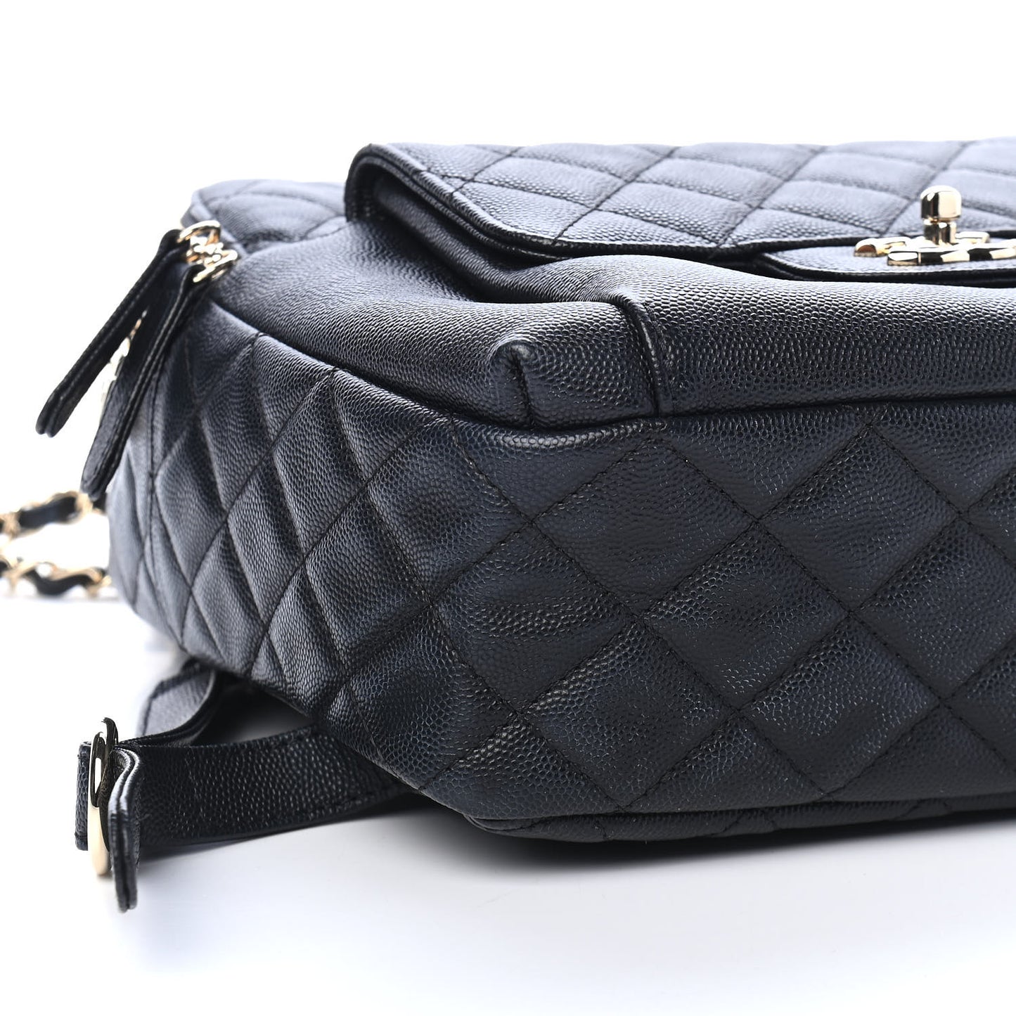 Caviar Quilted Medium Zip Around Backpack Black