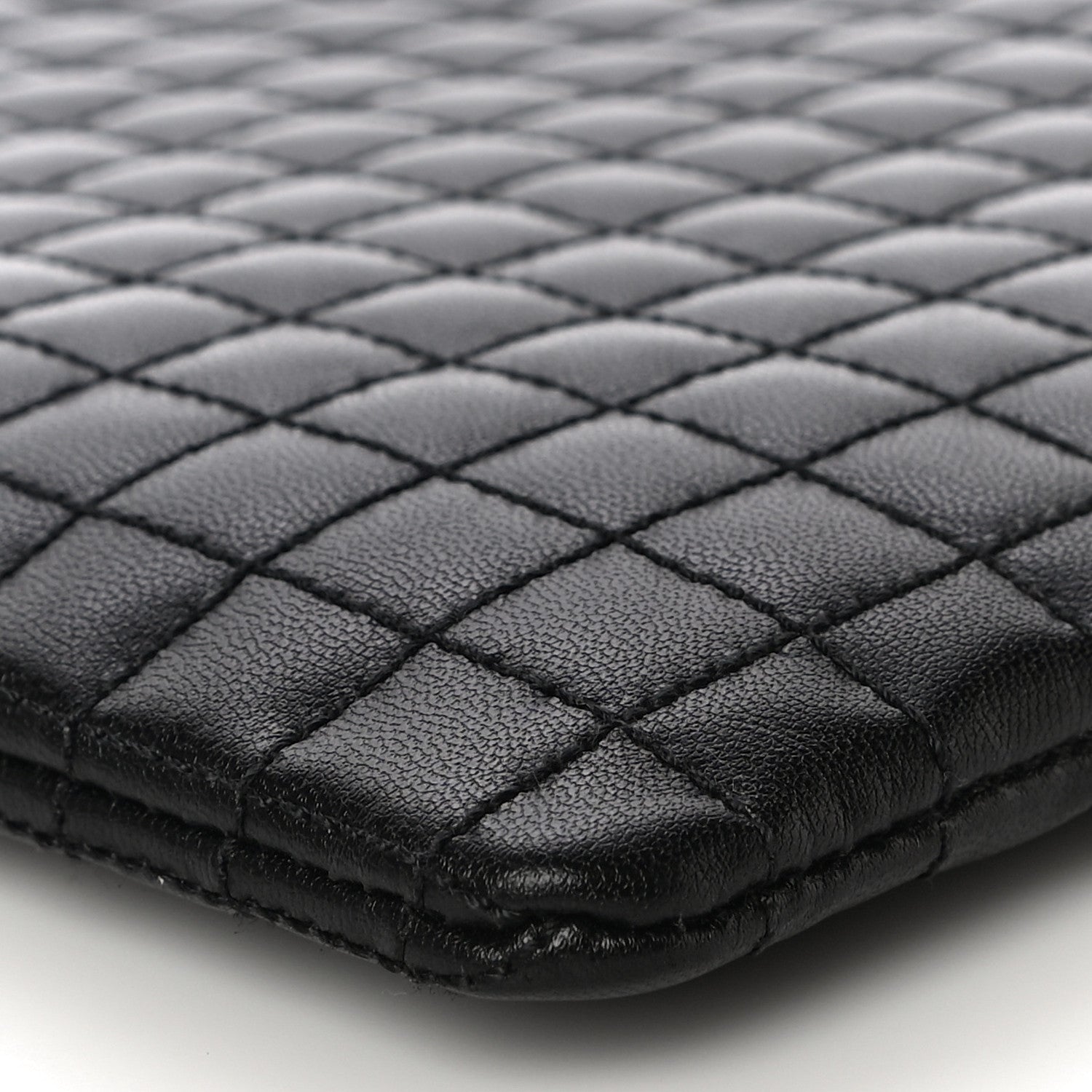 Celine Calfskin Quilted C Charm Pouch Black 9 of 11