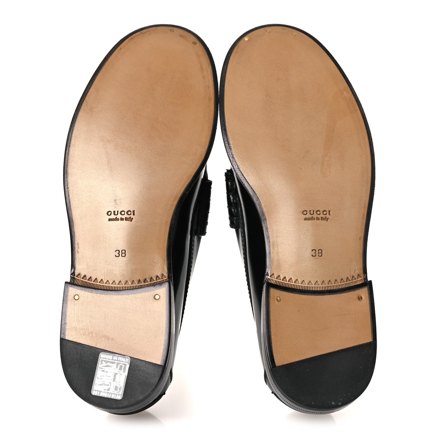 Millennial Ribot Cut Out Interlocking G Loafers 38 Black