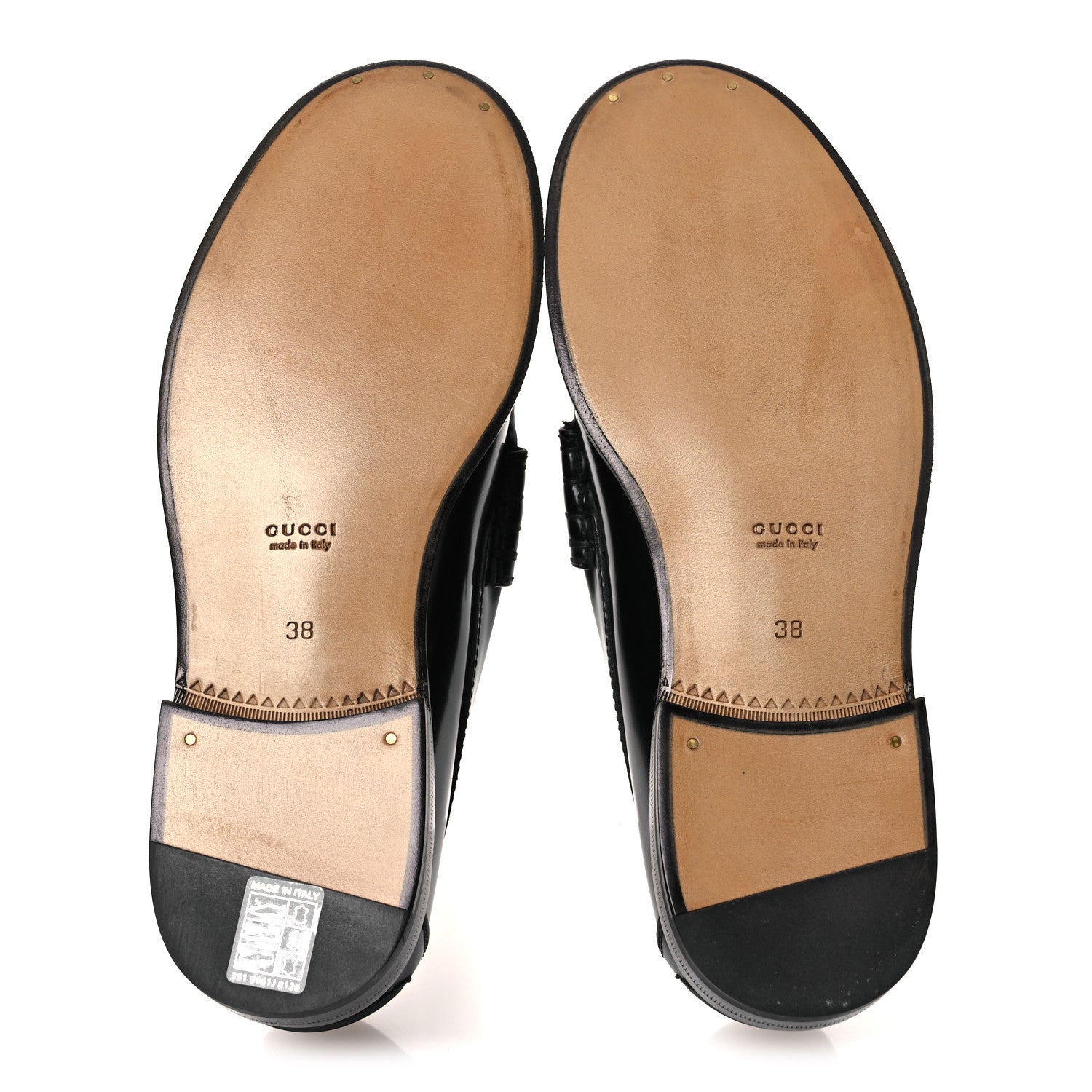 Gucci Millennial Ribot Cut Out Interlocking G Loafers 38 Black 7 of 12