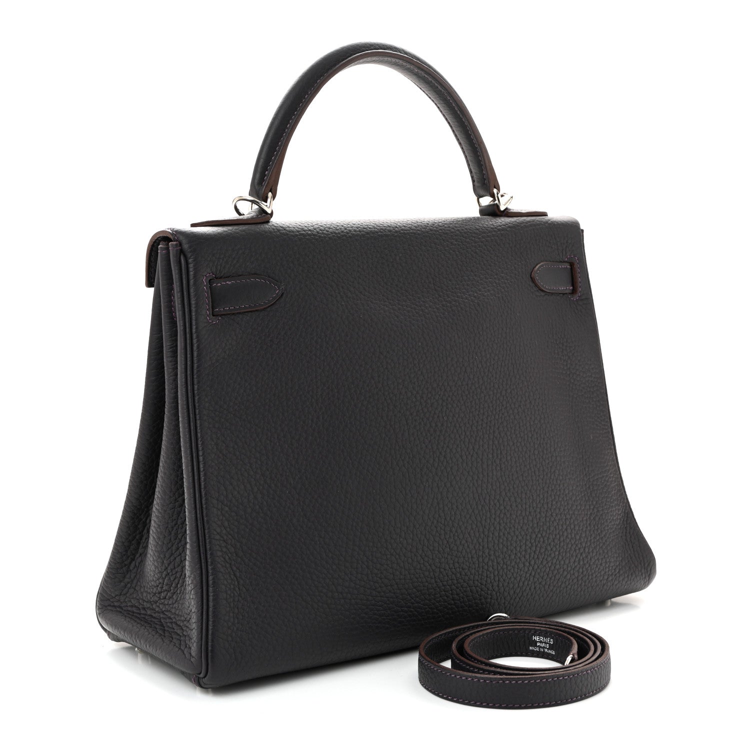 Hermes Taurillon Clemence Kelly Retourne 32 Raisin 3 of 10