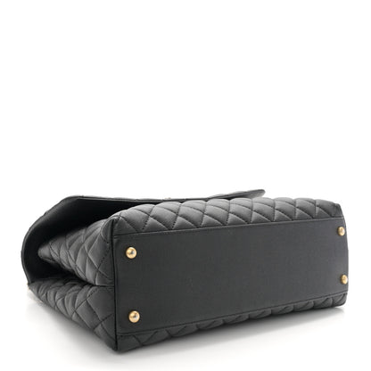 Chanel Caviar Quilted Medium Coco Handle Flap Black 4 of 12