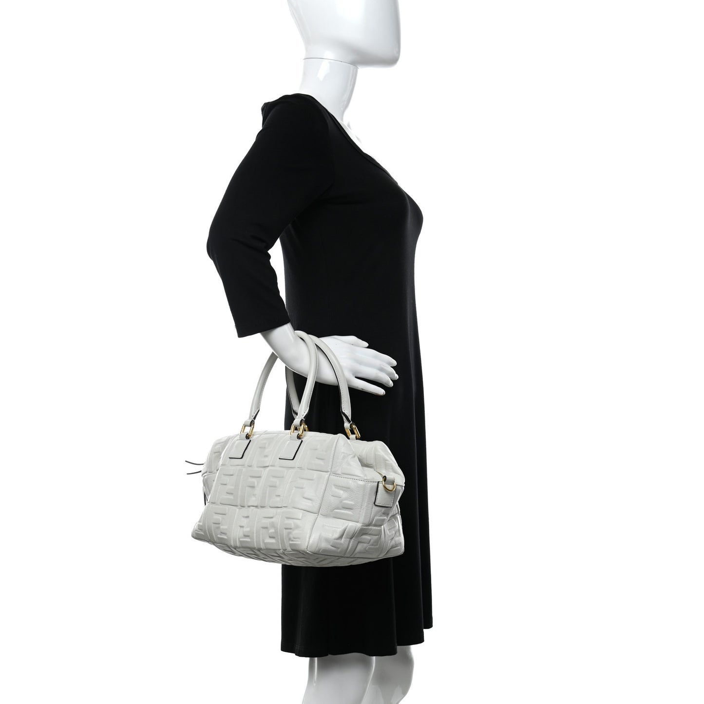 Nappa FF 1974 Embossed Small Boston White
