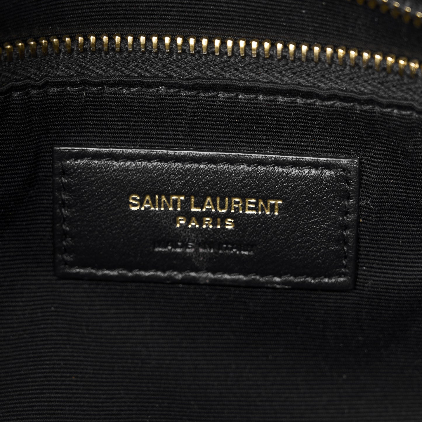 Lambskin Quilted Small Loulou Puffer Monogram Chain Satchel Black