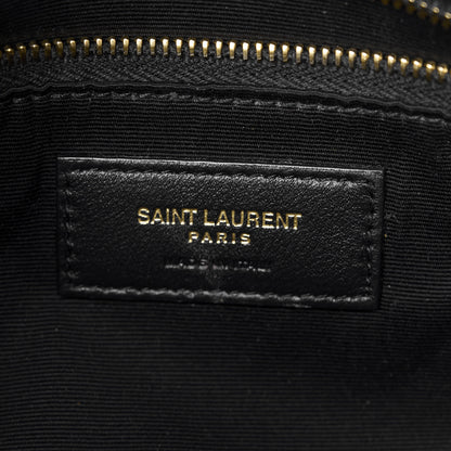 Saint Laurent Lambskin Quilted Small Loulou Puffer Monogram Chain Satchel Black 7 of 11