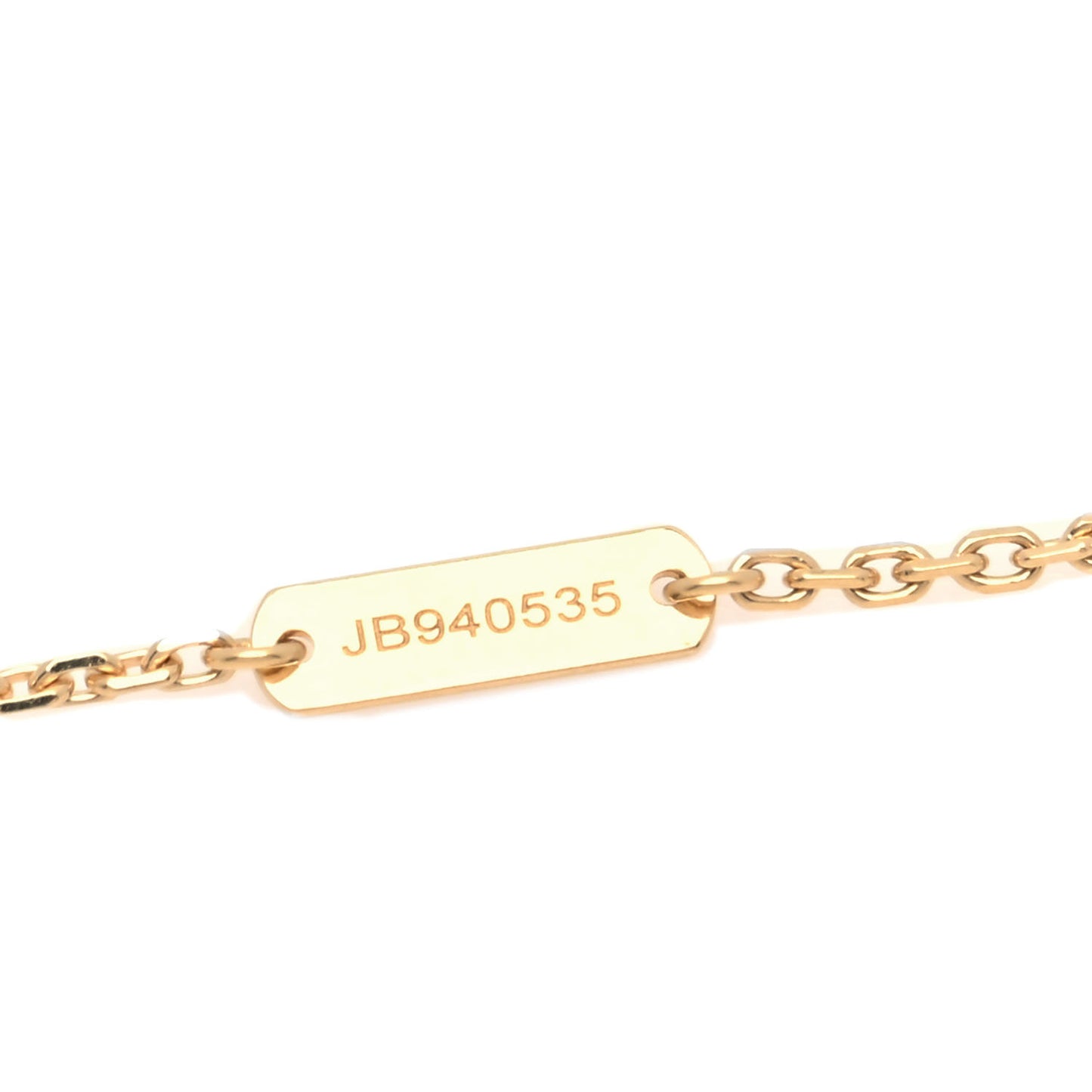 18K Yellow Gold Mother of Pearl Vintage Alhambra Pendant Necklace