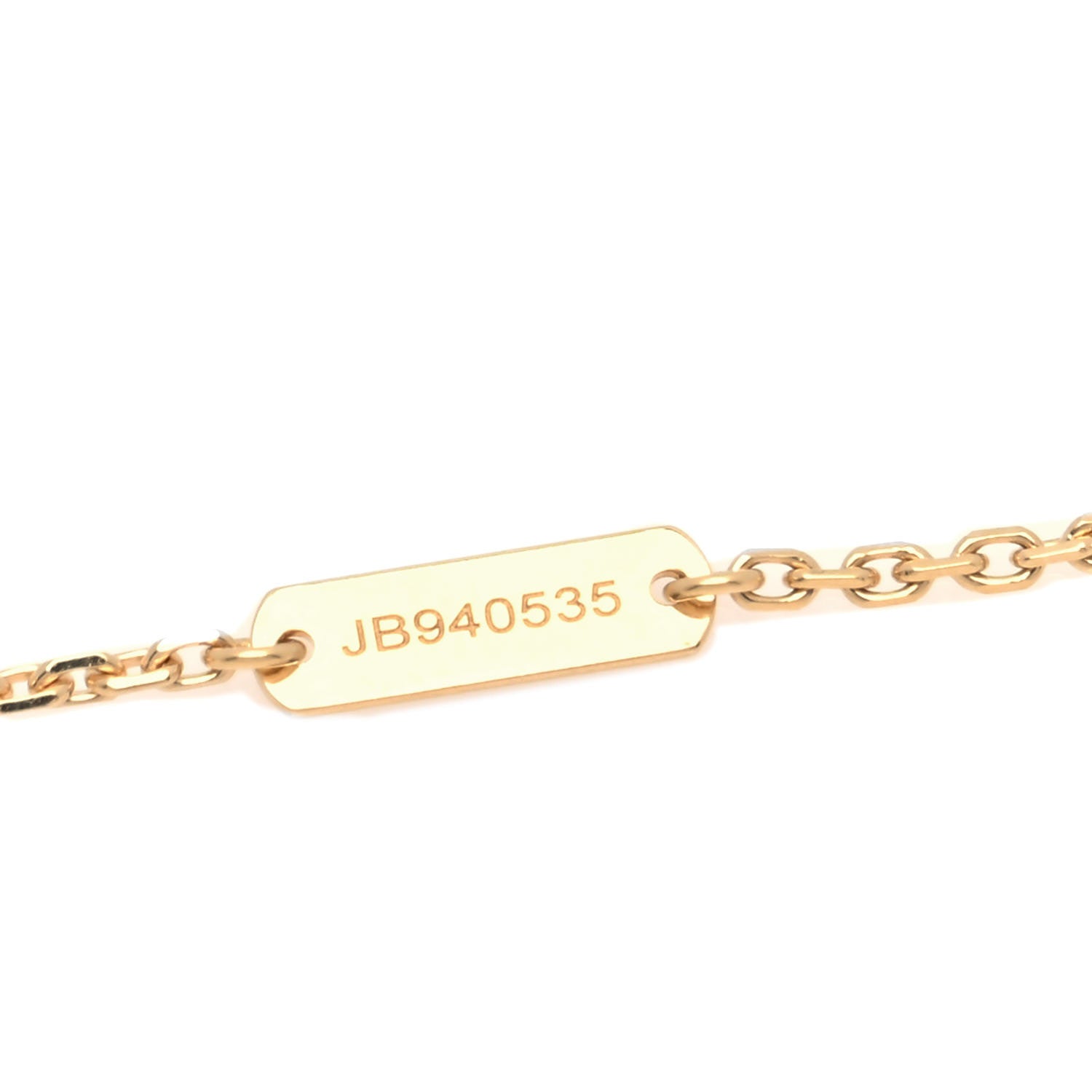 Van Cleef & Arpels 18K Yellow Gold Mother of Pearl Vintage Alhambra Pendant Necklace 4 of 6