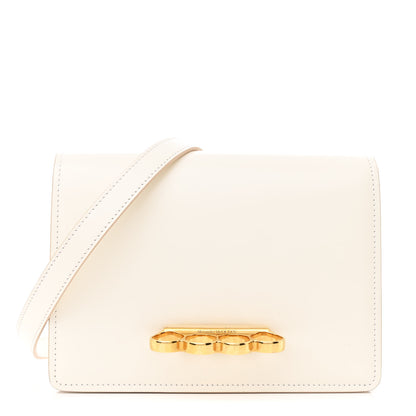 Alexander McQueen Smooth Calfskin Four Ring Knuckle Crossbody Bag White 1 of 13