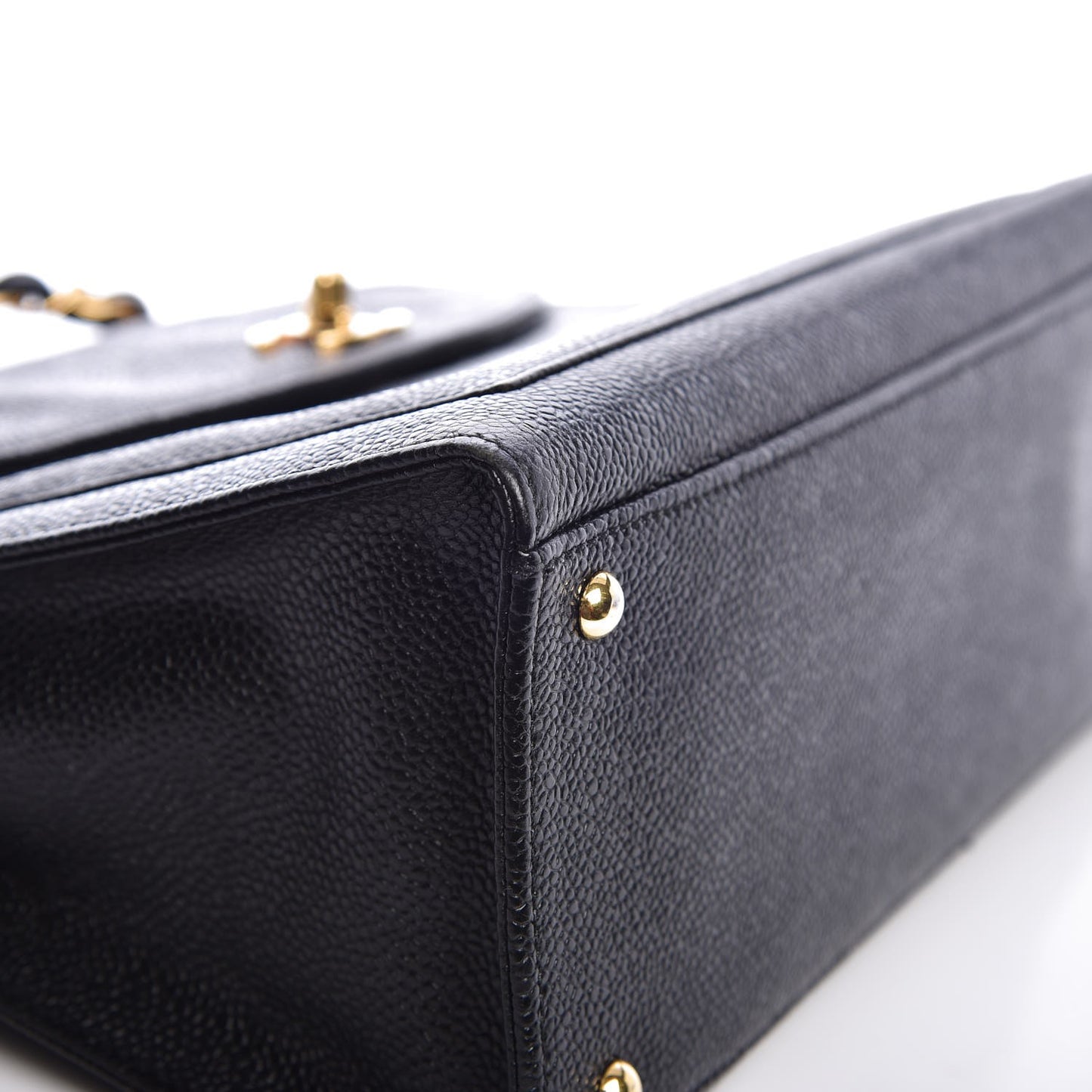 Caviar Flap Shoulder Bag Black