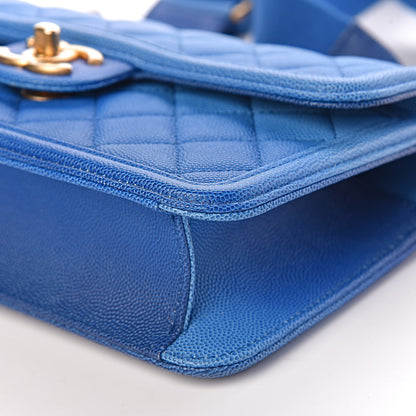 Chanel Caviar Quilted Small Sunset On The Sea Flap Blue 6 of 10