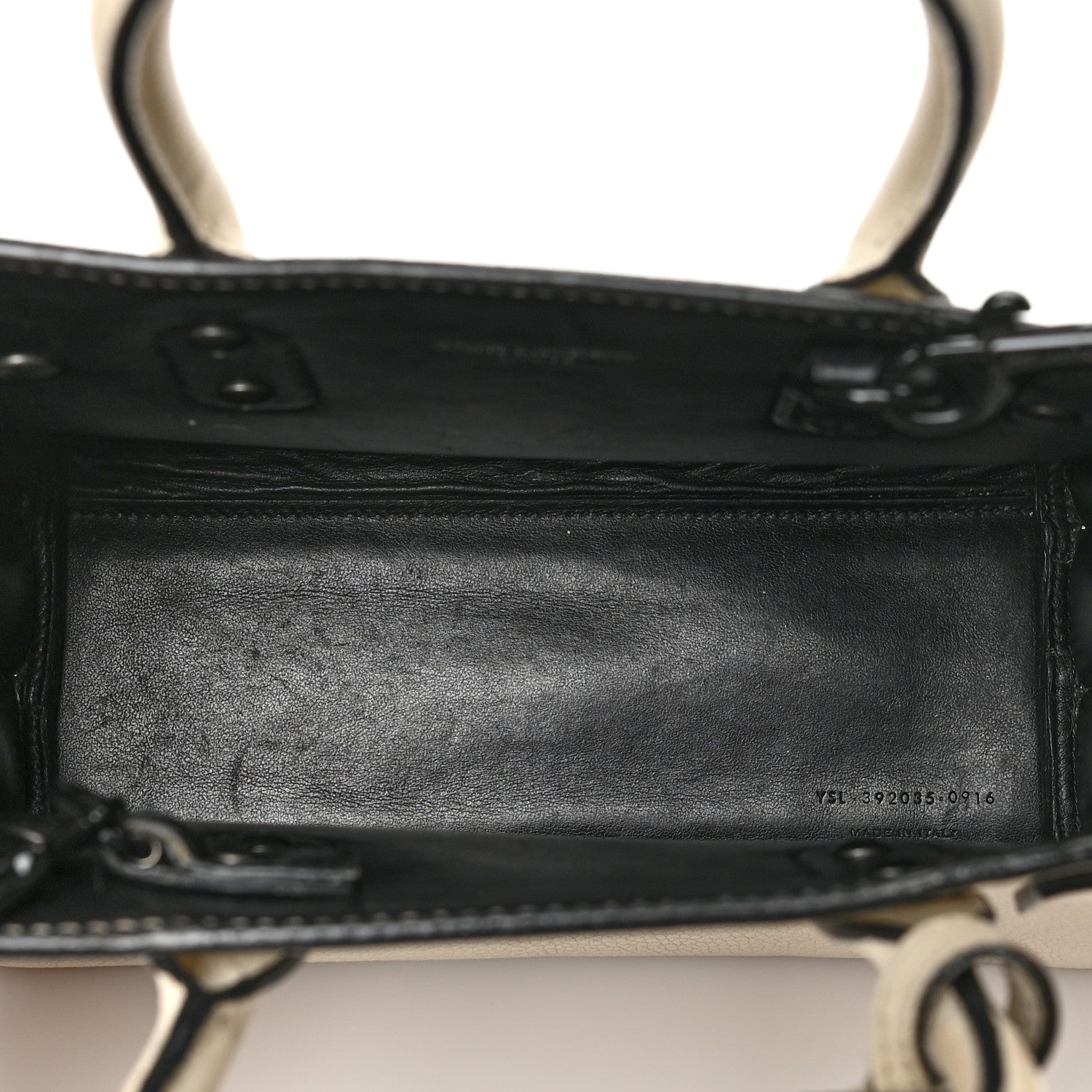 Saint Laurent Grained Calfskin Nano Sac De Jour Porcellana Black 5 of 12