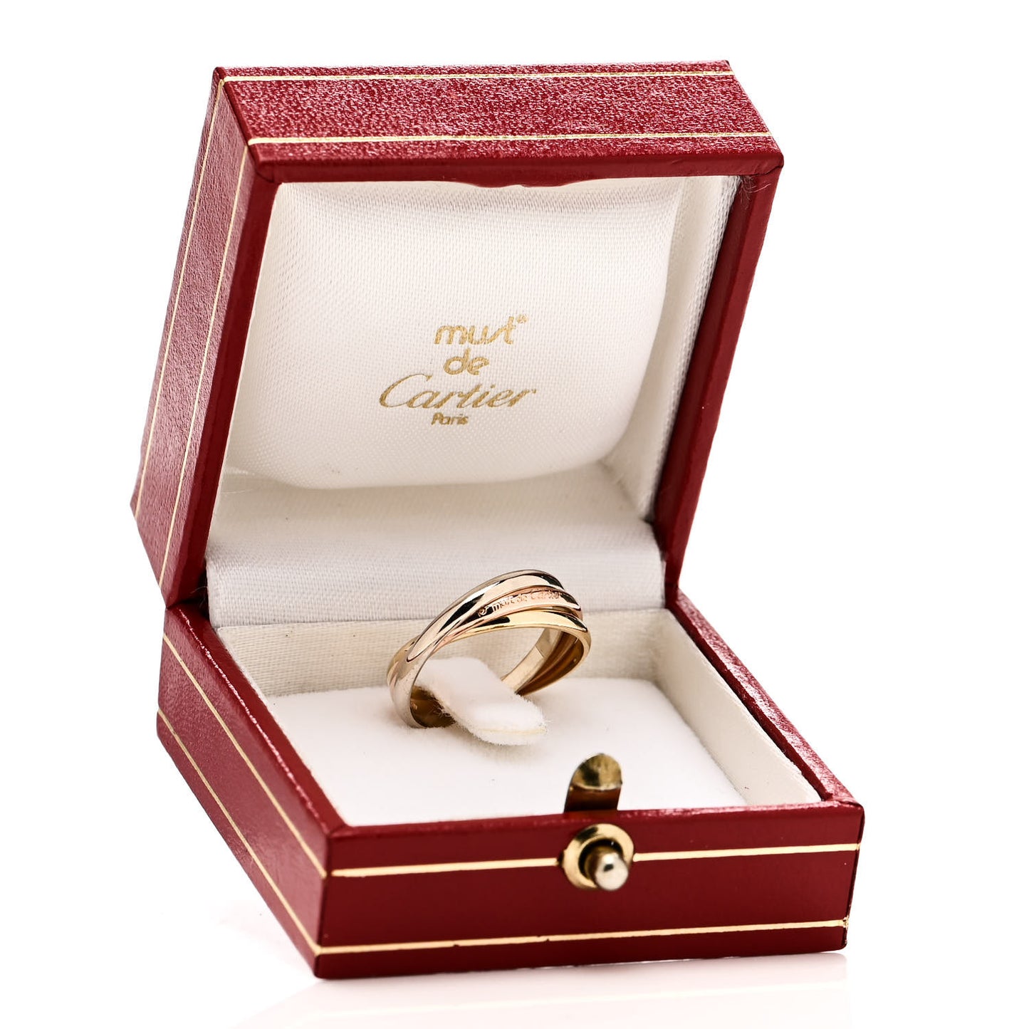 18K Pink Yellow White Gold Extra Small Trinity Ring 52 6