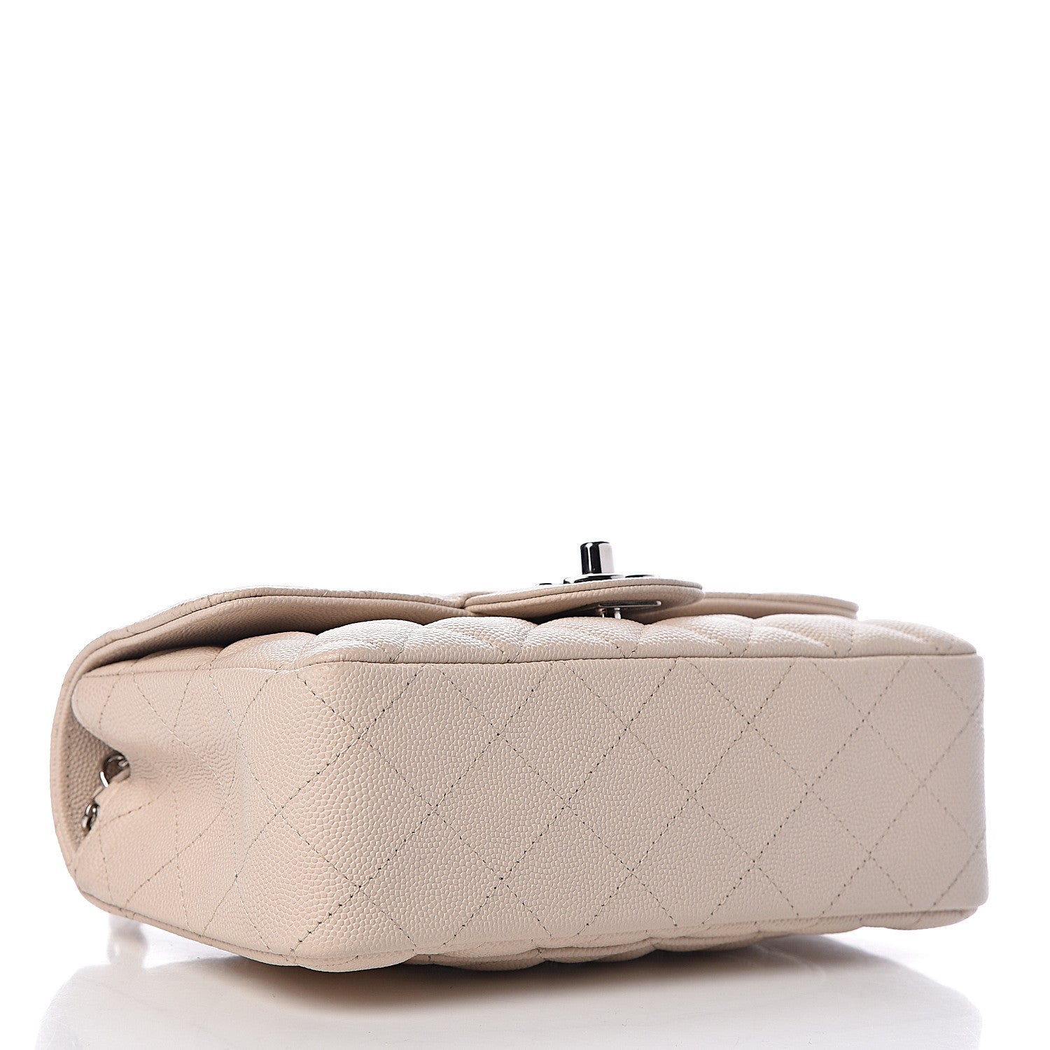 Chanel Caviar Quilted Mini Rectangular Flap Light Beige 4 of 11