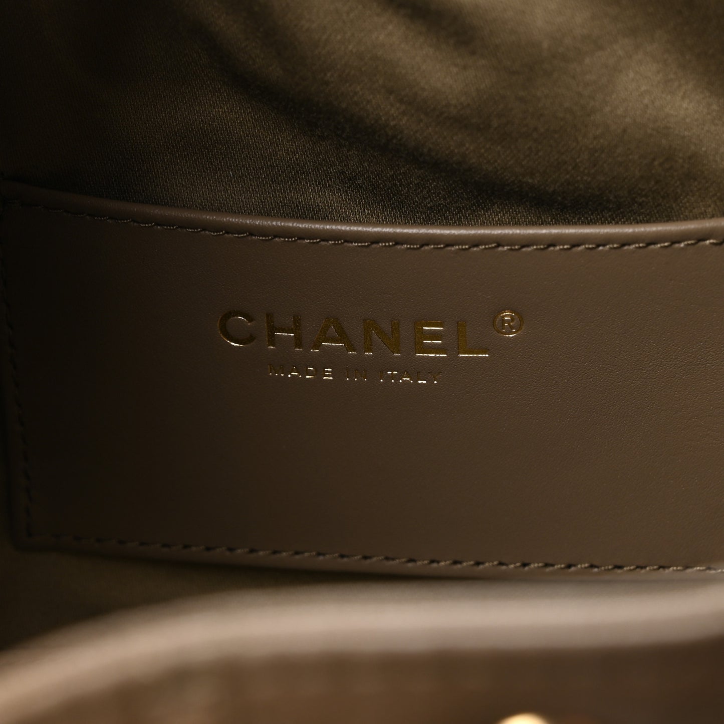 Goatskin Quilted Mini Chanel 25 Handbag Dark Khaki