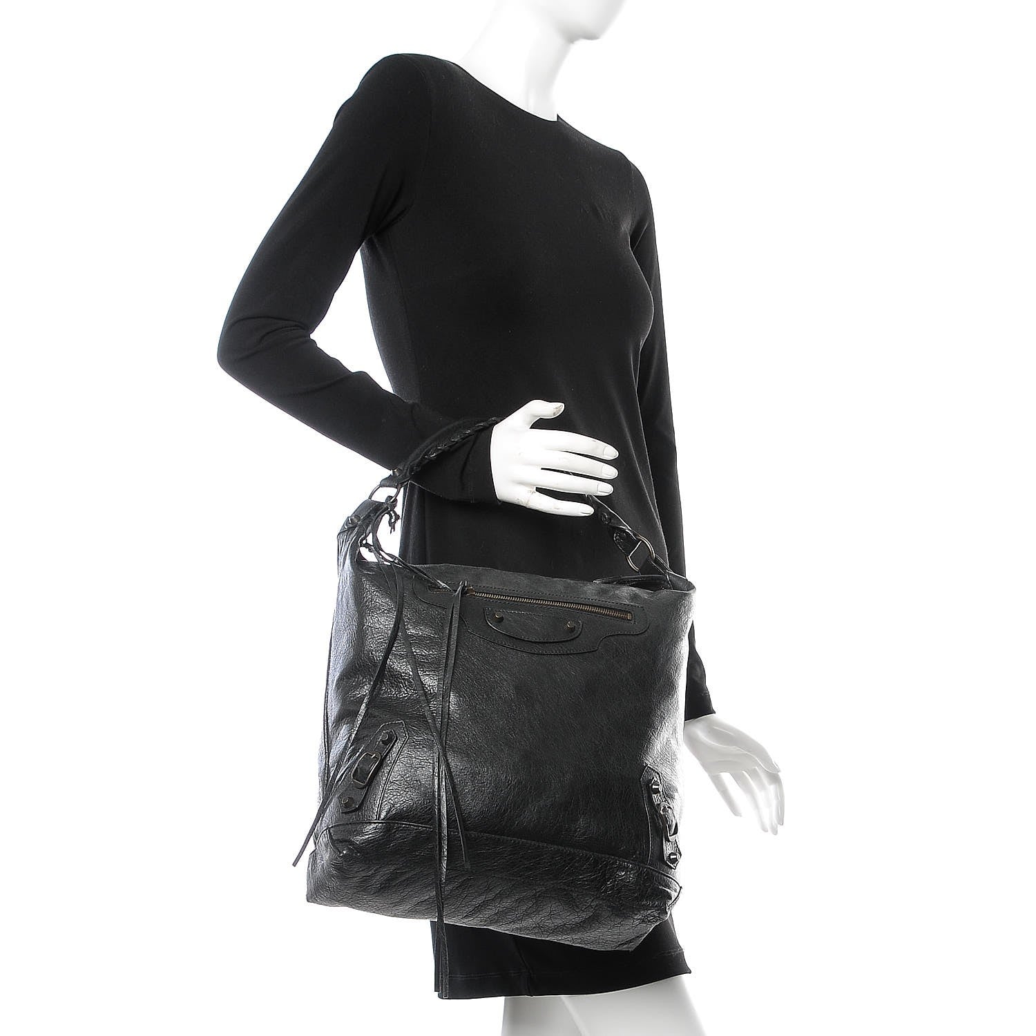 Balenciaga Agneau Classic Hardware Day Hobo Black 2 of 7
