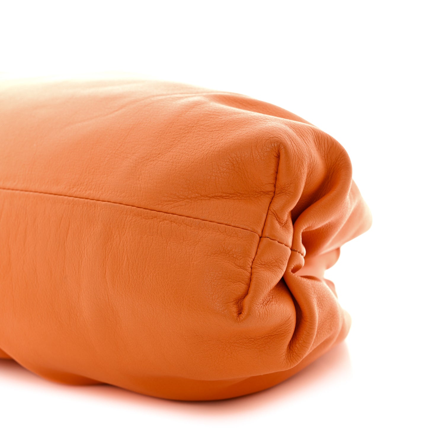 Smooth Butter Calf The Pouch Oversized Clutch Burnt Orange