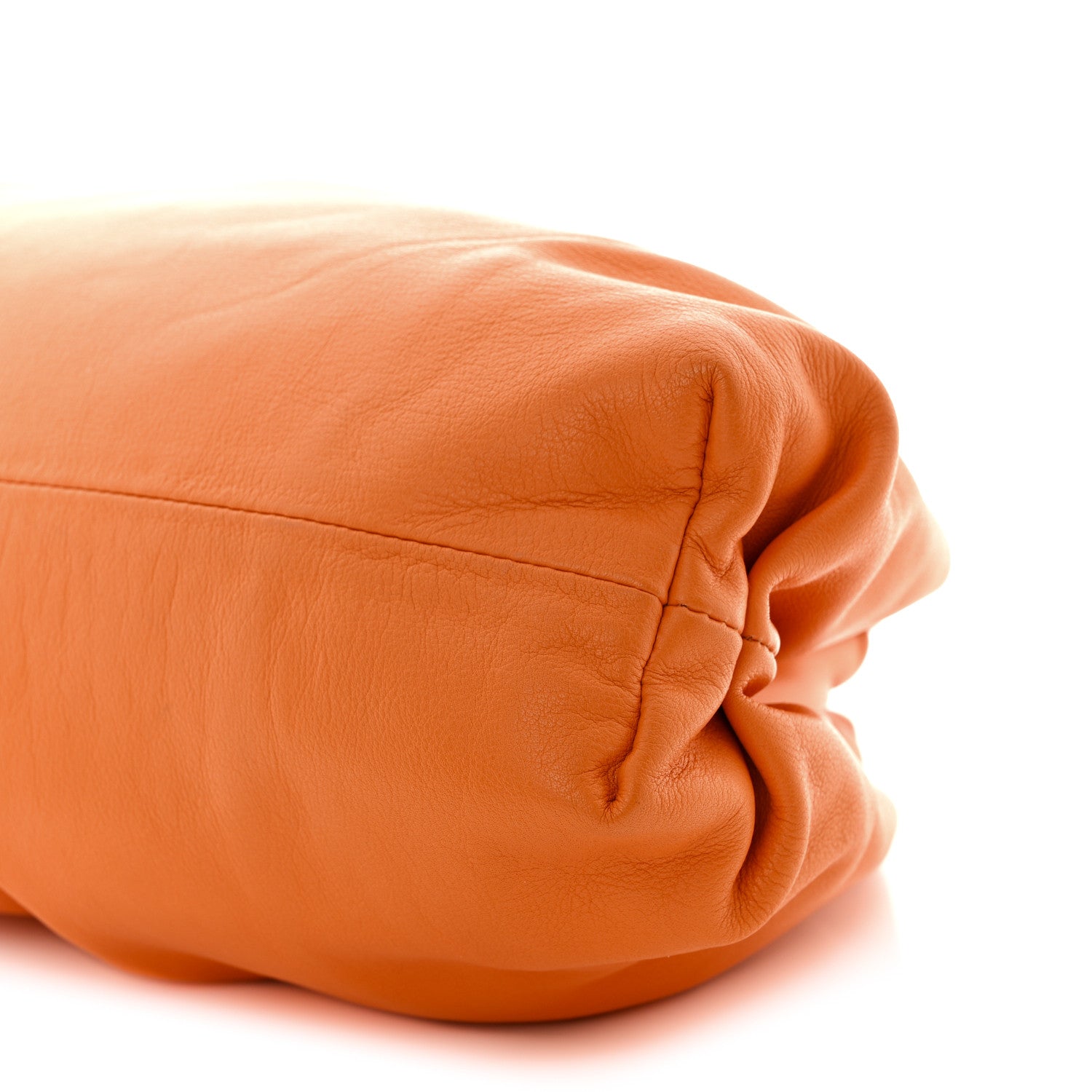 Bottega Veneta Smooth Butter Calf The Pouch Oversized Clutch Burnt Orange 9 of 14