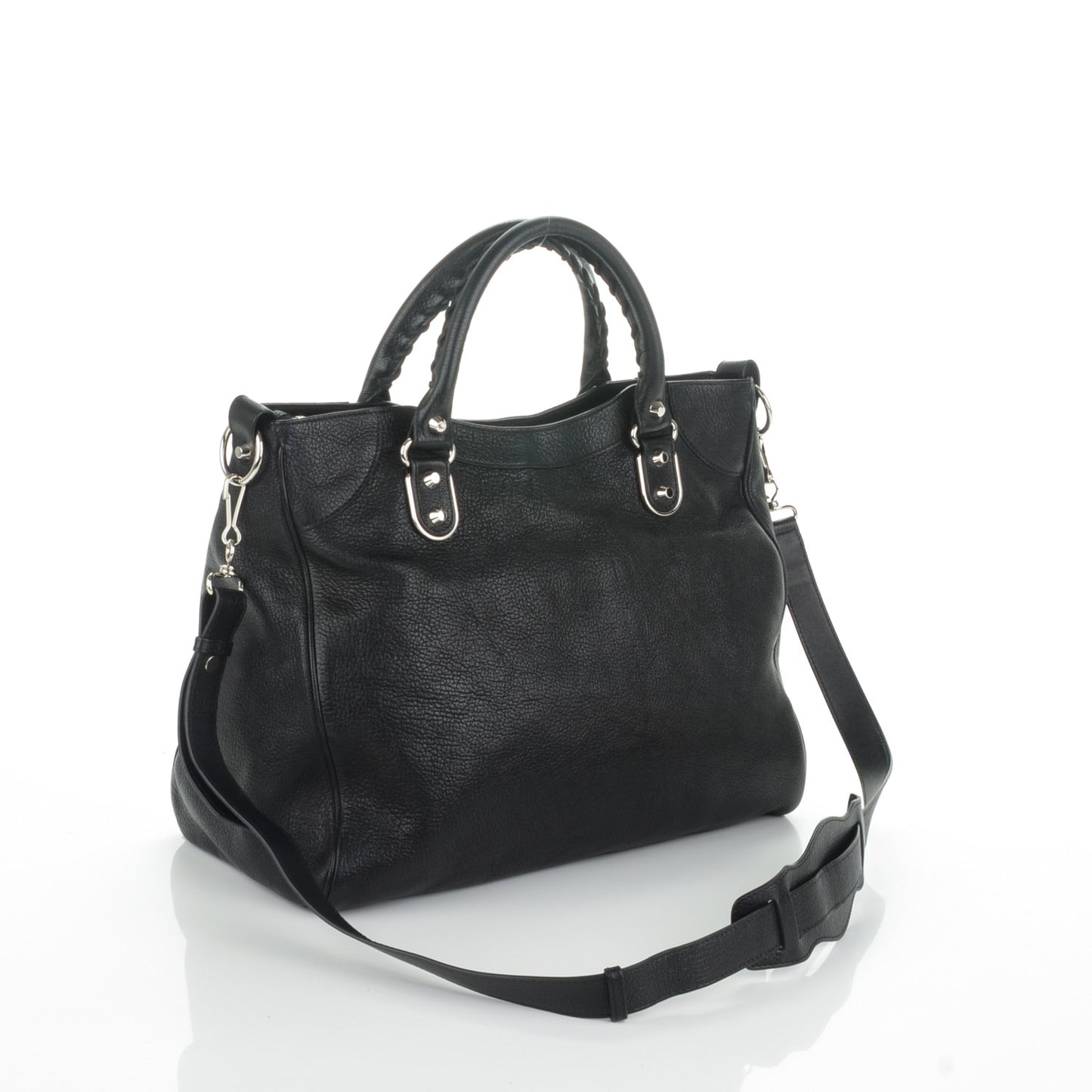 Chevre Metallic Edge Silver Velo Black
